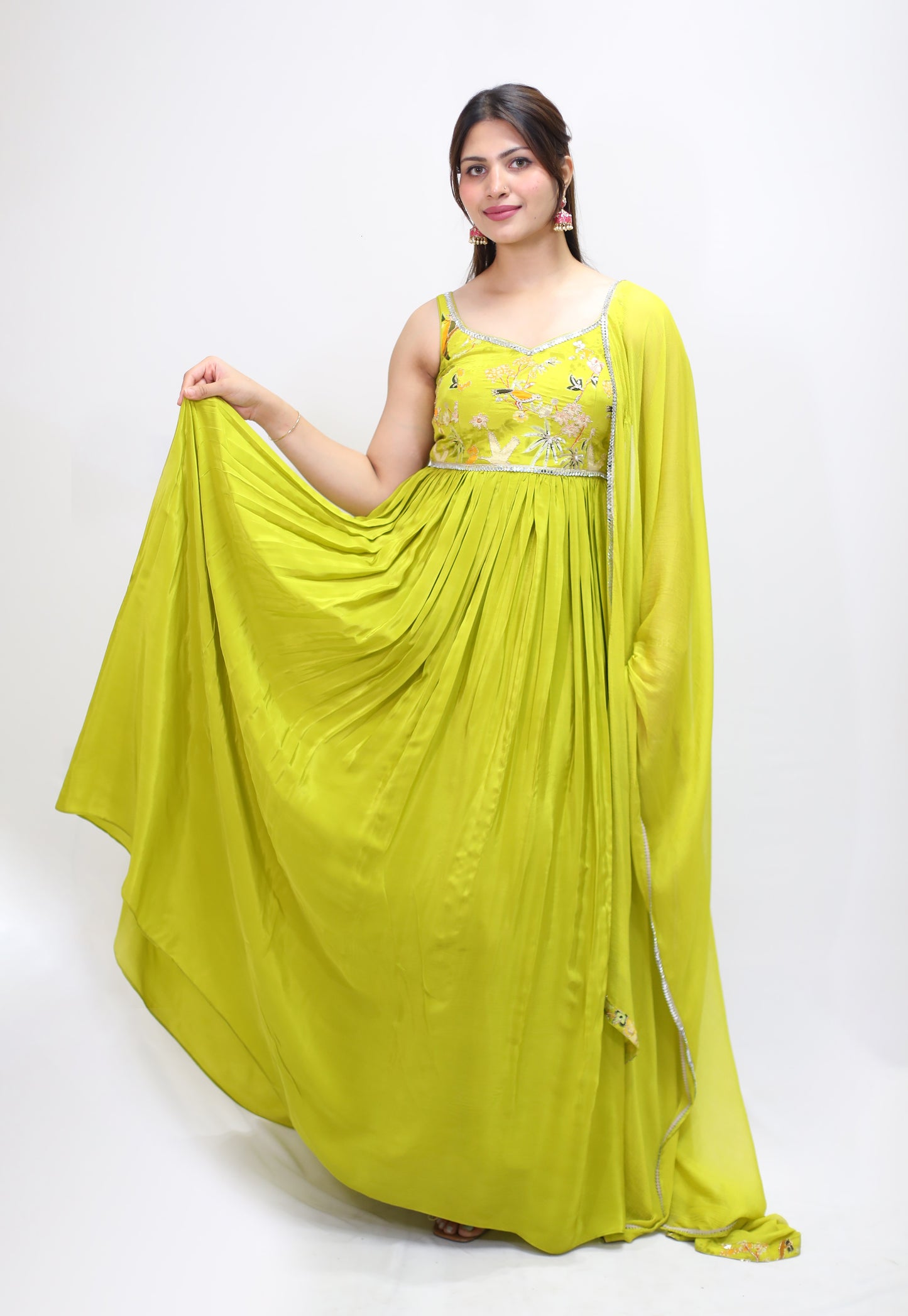 AMEYA PLEATED GOWN WITH DUPATTA