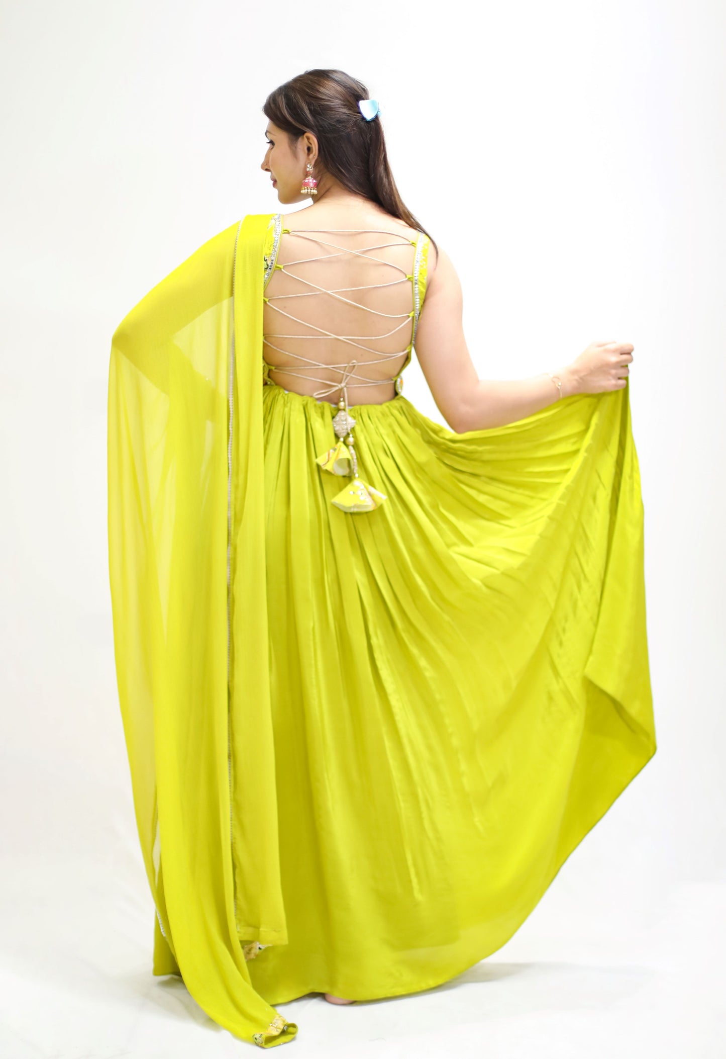 AMEYA PLEATED GOWN WITH DUPATTA