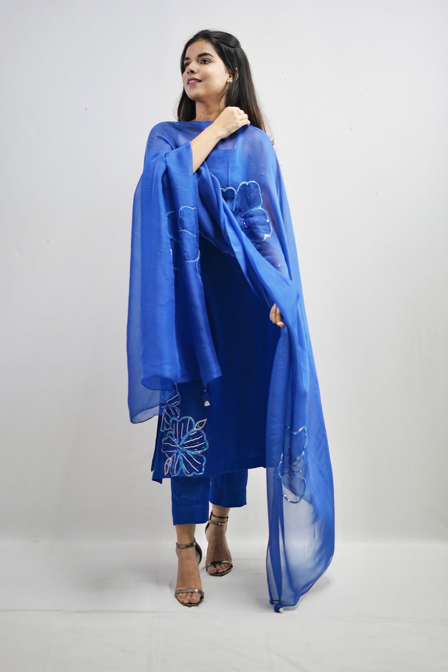 HAND EMBROIDERED SUIT WITH  DUPATTA